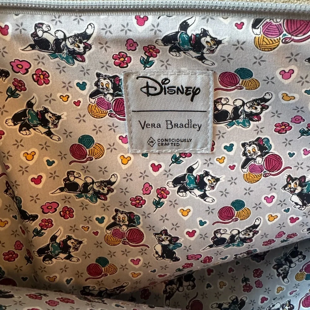 Vera Bradley Darling Mickey Minnie Mouse & Figaro Piccadilly Laptop Handle Bag - Picture 7 of 10